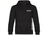 multifanshop Kapuzen Sweatshirt - Deutschland - Brust & Seite - Druck weiß - Hoodie