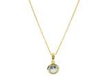 Kette mit Anhänger "585/- Gelbgold Blautopas", gelb, FASCINATION BY ELLEN K., Halsketten, Damen, 45cm, Gold, L: 45 B: 19mm, glänzend, B:19mm