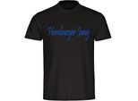 multifanshop Kinder T-Shirt - Hamburg - Hamburger Jung - Druck blau - Kind