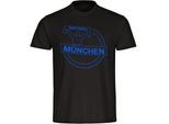 multifanshop Herren T-Shirt - München blau - Meine Fankurve - Druck blau - Männer
