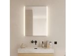 Loevschall LED-Lichtspiegel »Lago Quadratisch, Badzimmerspiegel mit LED Beleuchtung«, Verstellbarer Spiegel mit Licht, Dänisches Design