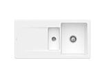 Villeroy & Boch Siluet Einbauspüle 333702R1 mit Ablaufgarnitur und Exzenterbetätigung, weiß