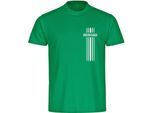 multifanshop Herren T-Shirt - Mönchengladbach - Streifen - Druck weiß - Männer