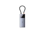 Baseus Hub 6in1 Metal Gleam 2 Series USB-C to 2xUSB 3.0 +USB-C + HDMI + USB-C PD + Ethernet RJ45 USB-Hubs - Grau