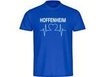 multifanshop Herren T-Shirt - Hoffenheim - Herzschlag - Druck weiß - Männer
