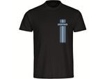 multifanshop Kinder T-Shirt - Argentinien - Streifen - Druck hellblau - Kind