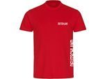 multifanshop Herren T-Shirt - Deutschland - Brust & Seite - Druck weiß - Männer