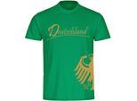 multifanshop Herren T-Shirt - Deutschland - Adler seitlich Gold - Druck gold metallic - Männer