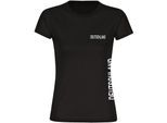 multifanshop Damen T-Shirt - Deutschland - Brust & Seite - Druck weiß - Frauen
