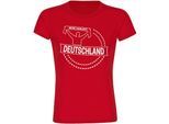 multifanshop Damen T-Shirt - Deutschland - Meine Fankurve - Druck weiß - Frauen
