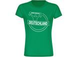 multifanshop Damen T-Shirt - Deutschland - Meine Fankurve - Druck weiß - Frauen