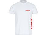 multifanshop Kinder T-Shirt - Augsburg - Brust & Seite - Druck rot - Kind