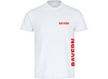 multifanshop Kinder T-Shirt - Bayern - Brust & Seite - Druck rot - Kind