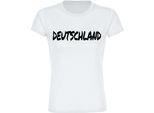 multifanshop Damen T-Shirt - Deutschland - Textmarker - Druck schwarz - Frauen