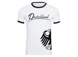 multifanshop Kontrast T-Shirt - Deutschland - Adler seitlich - Druck schwarz - Männer