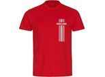 multifanshop Kinder T-Shirt - England - Streifen - Druck weiß - Kind