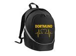 multifanshop Rucksack - Dortmund - Herzschlag - Druck gelb - Tasche