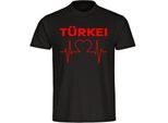 multifanshop Kinder T-Shirt - Türkei - Herzschlag - Druck rot - Kind