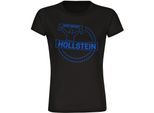 multifanshop Damen T-Shirt - Holstein - Meine Fankurve - Druck blau - Frauen