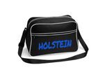 multifanshop Retrotasche - Holstein - Textmarker - Druck blau - Tasche