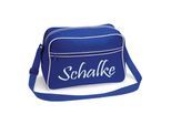 multifanshop Retrotasche - Schalke - Schriftzug - Druck weiß - Tasche