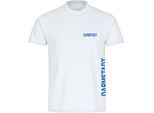 multifanshop Herren T-Shirt - Darmstadt - Brust & Seite - Druck blau - Männer