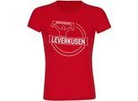 multifanshop Damen T-Shirt - Leverkusen - Meine Fankurve - Druck weiß - Frauen