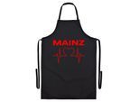 multifanshop Grillschürze - Mainz - Herzschlag - Druck rot - Schürze