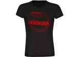 multifanshop Damen T-Shirt - Leverkusen - Meine Fankurve - Druck rot - Frauen