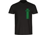 multifanshop Herren T-Shirt - Wolfsburg - Streifen - Druck grün - Männer