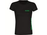 multifanshop Damen T-Shirt - Wolfsburg - Brust & Seite - Druck grün - Frauen