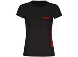 multifanshop Damen T-Shirt - Stuttgart - Brust & Seite - Druck rot - Frauen