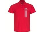 multifanshop Poloshirt - Bayern - Streifen - Druck weiß - Polo