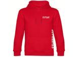 multifanshop Kapuzen Sweatshirt - Stuttgart - Brust & Seite - Druck weiß - Hoodie
