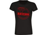 multifanshop Damen T-Shirt - Bayern - Meine Fankurve - Druck rot - Frauen