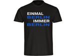 multifanshop Kinder T-Shirt - Berlin blau - Einmal Immer - Druck blau - Kind