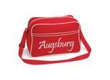 multifanshop Retrotasche - Augsburg - Schriftzug - Druck weiß - Tasche