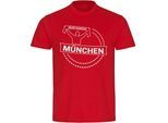multifanshop Herren T-Shirt - München rot - Meine Fankurve - Druck weiß - Männer
