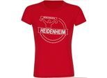 multifanshop Damen T-Shirt - Heidenheim - Meine Fankurve - Druck weiß - Frauen