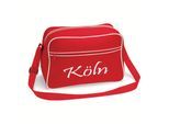 multifanshop Retrotasche - Köln - Schriftzug - Druck weiß - Tasche