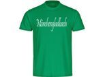 multifanshop Herren T-Shirt - Mönchengladbach - Schriftzug - Druck weiß - Männer
