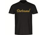 multifanshop Herren T-Shirt - Dortmund - Schriftzug - Druck gelb - Männer