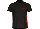 multifanshop Herren T-Shirt - Costa Rica - Brust & Seite - Druck rot - Männer