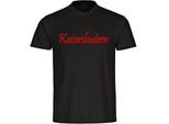 multifanshop Herren T-Shirt - Kaiserslautern - Schriftzug - Druck rot - Männer