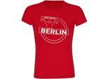 multifanshop Damen T-Shirt - Berlin rot - Meine Fankurve - Druck weiß - Frauen