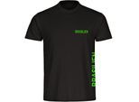 multifanshop Herren T-Shirt - Brasilien - Brust & Seite - Druck gelb - Männer