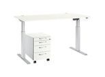 Schäfer Shop Select Komplettset Schreibtisch und Rollcontainer ERGO-T, einstufig höhenverstellbar, Tisch B 1600 mm,