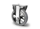 CASCOO Bockrolle BAF2, mit Rad-ø 125 mm x B 50 mm, Aluminium-Felge, Elastik-Lauffläche, grau, Doppelkugellager, bis 300 kg