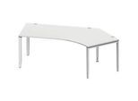 Schäfer Shop Genius Winkelschreibtisch MODENA FLEX 135°, Ansatz rechts, B 2165 mm, lichtgrau