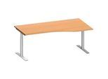 Schäfer Shop Genius Freiformschreibtisch MODENA FLEX, Ansatz rechts, Breite 1800 mm, Buche